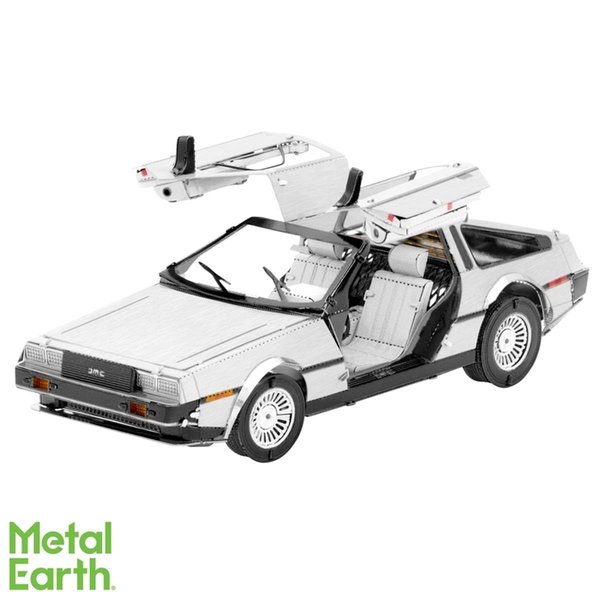 Fascinations Metal Earth Stainless Steel Delorean 3D Model Kit, Silver 9023317